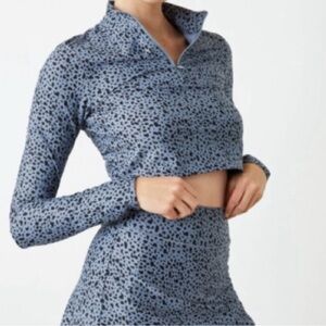 All Access NYC cropped long sleeve quarter zip